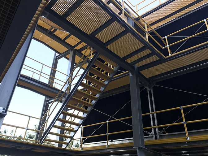 FRP Mesh walkways and stairs